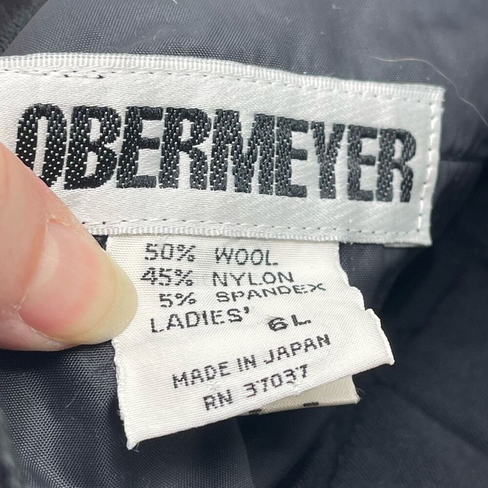 Vintage Obermeyer Womens Stirrups Ski Pants Snow Wool Blend Stretch Black 6 6L - Picture 6 of 14